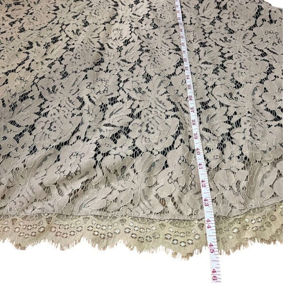 Tan & Black Lace Lined Midi Dress - Size 4 - Picture 9 of 11